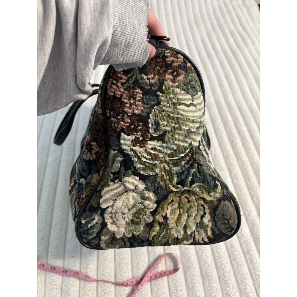 Vintage Marks & Spencer Tapestry Floral Mary Poppins Overnight Weekender Bag